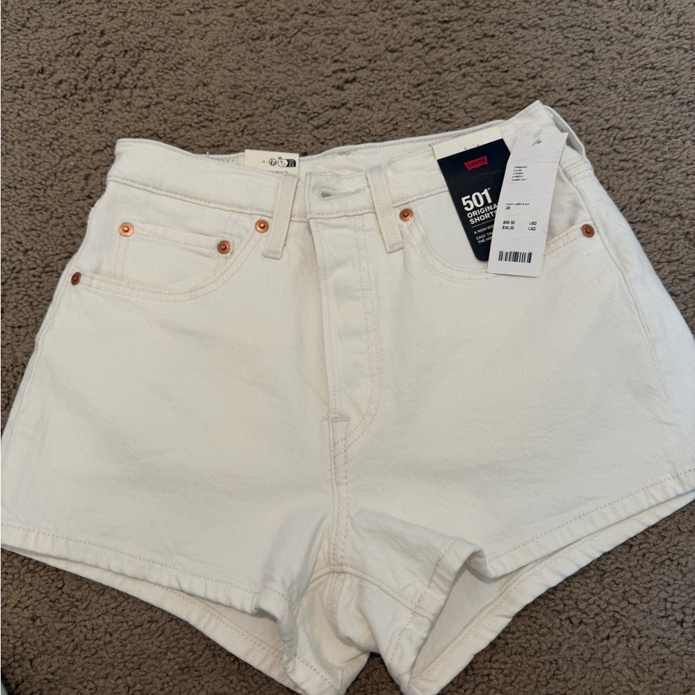 Levi's Women's Cream Jean Shorts